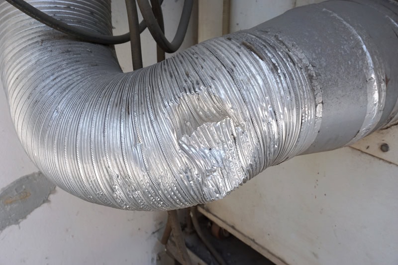 Leaky and damaged ducts that need repair.