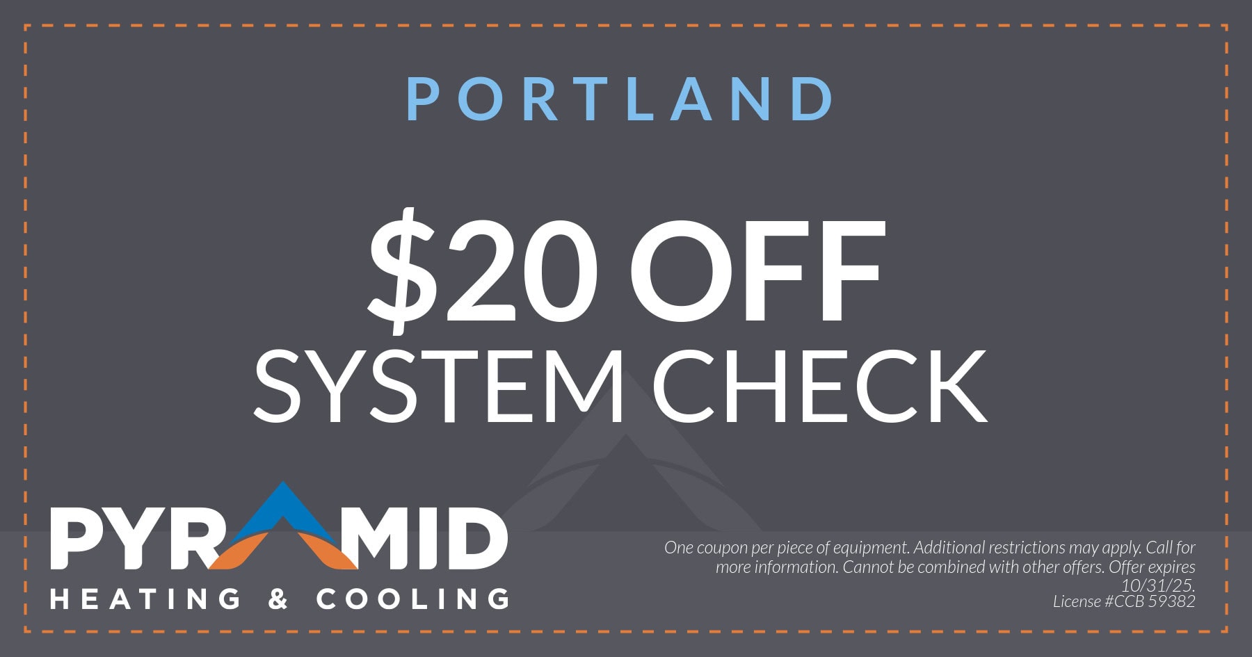 PYR Portland20System-CO Portland $20 OFF System Check limited-time offer.